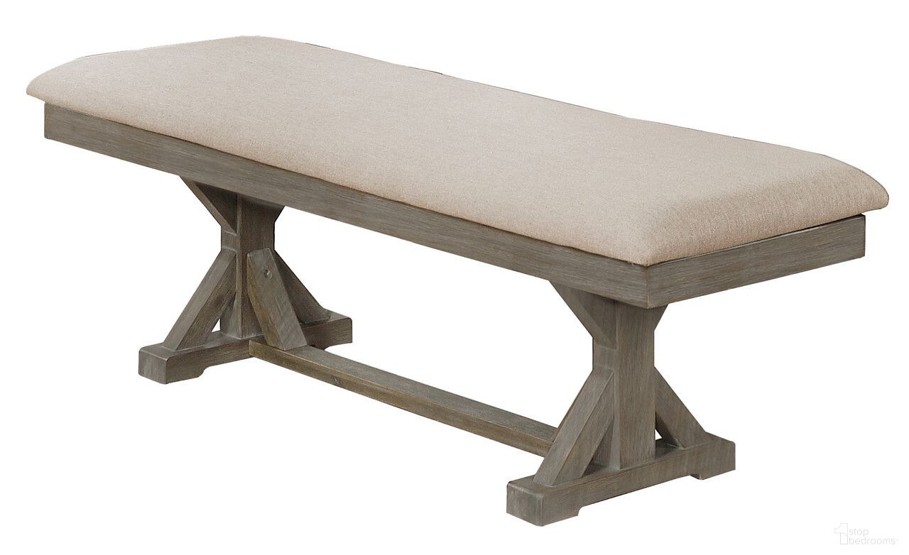The appearance of Linda Dining Bench In Beige Linen and Rustic Gray Brown Wood designed by Best Quality Furniture in the traditional interior design. This beige and rustic gray brown piece of furniture was selected by 1StopBedrooms from Linda Collection to add a touch of cosiness and style into your home. Sku: D22-B. Material: Wood.