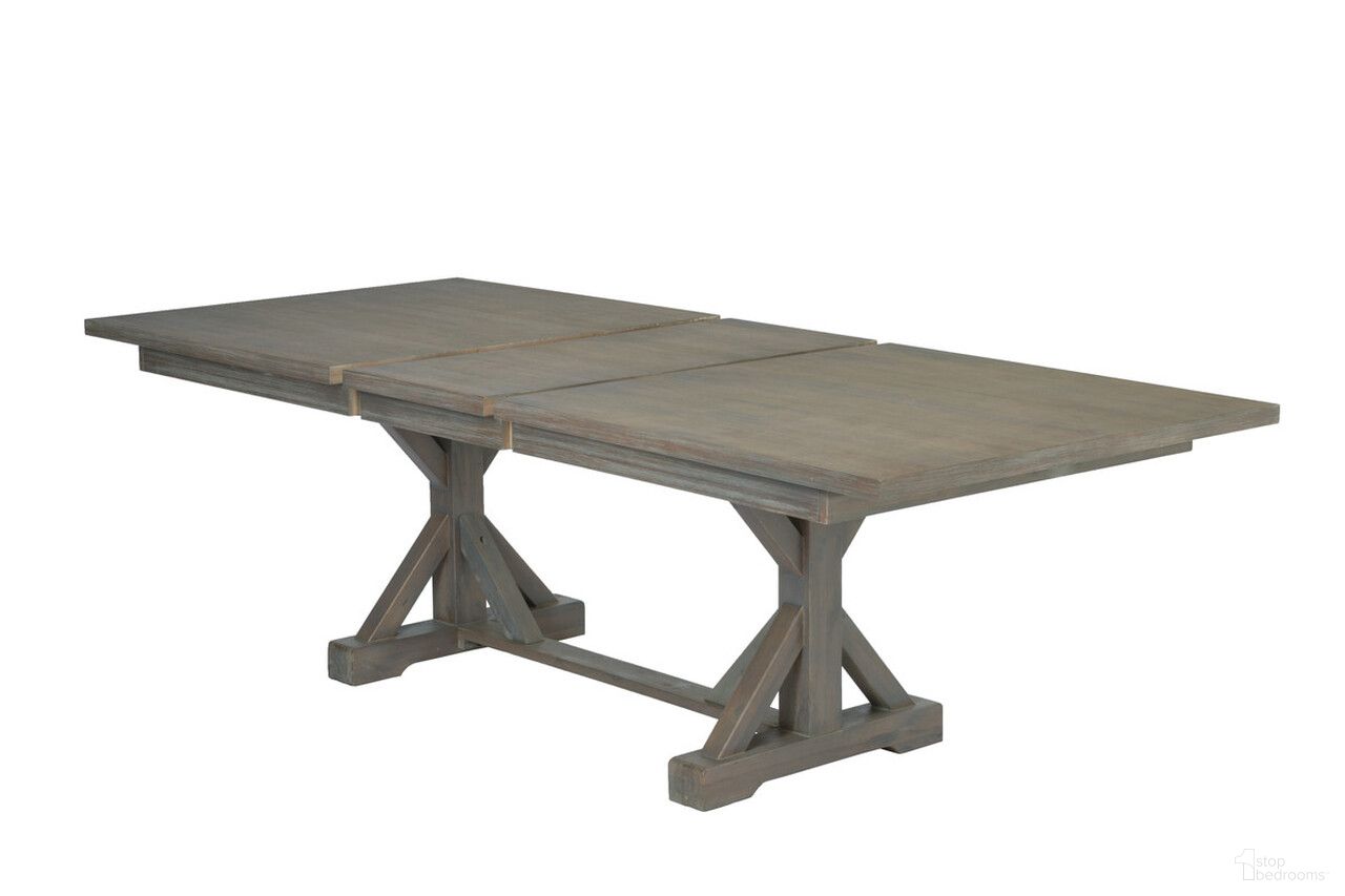 The appearance of Linda Extendable Dining Table In Rustic Gray Brown Wood designed by Best Quality Furniture in the traditional interior design. This gray brown piece of furniture was selected by 1StopBedrooms from Linda Collection to add a touch of cosiness and style into your home. Sku: D21-DTT;D21-DTB. Table Base Style: Trestle. Material: Wood. Table Top Shape: Rectangular. Size: 42" x 78".