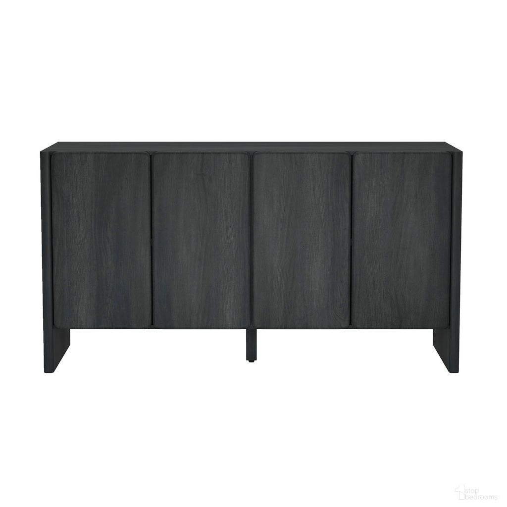 The appearance of Linda Modern 4-Shelf 60" Sideboard in Charcoal Grey designed by Manhattan Comfort in the modern / contemporary interior design. This charcoal grey piece of furniture was selected by 1StopBedrooms from Linda Collection to add a touch of cosiness and style into your home. Sku: SB008-GY. Material: MDP.