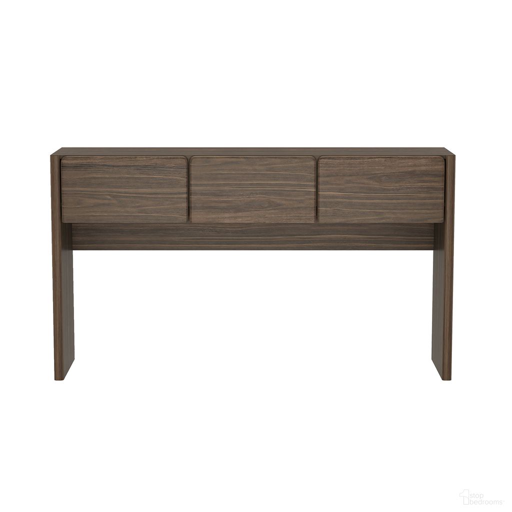 Linda Modern Console Table in Walnut Brown