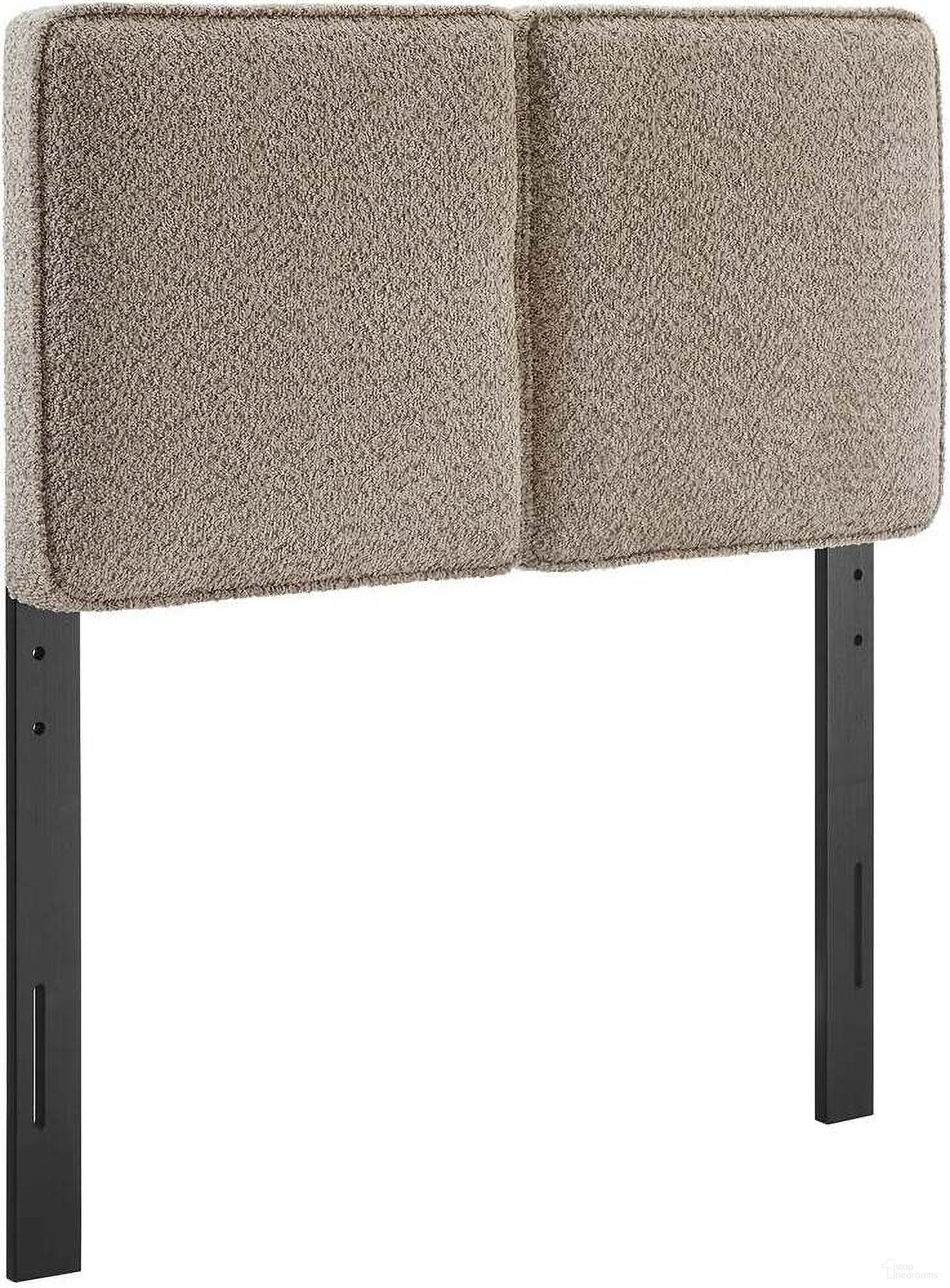 Lindee Boucle Fabric Twin Headboard In Oatmeal