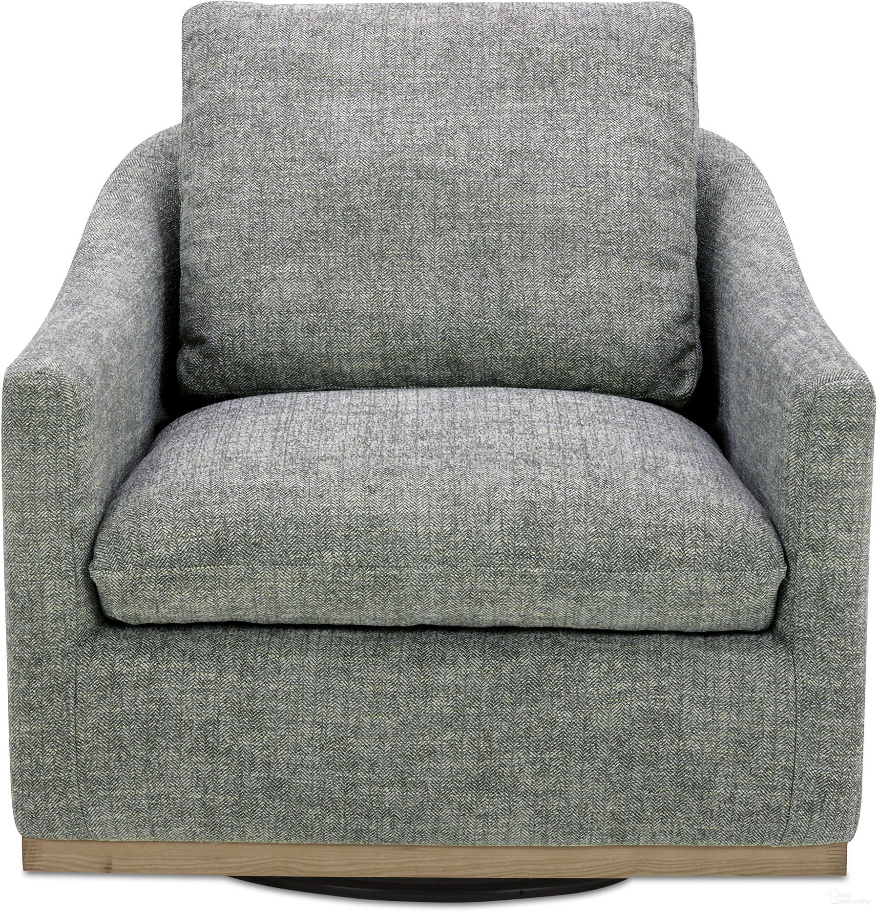 Linden Swivel Chair In Slated Moss