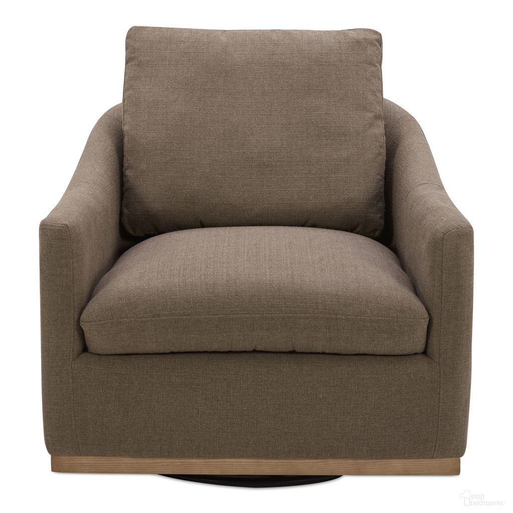 Linden Swivel Chair In Soft Taupe
