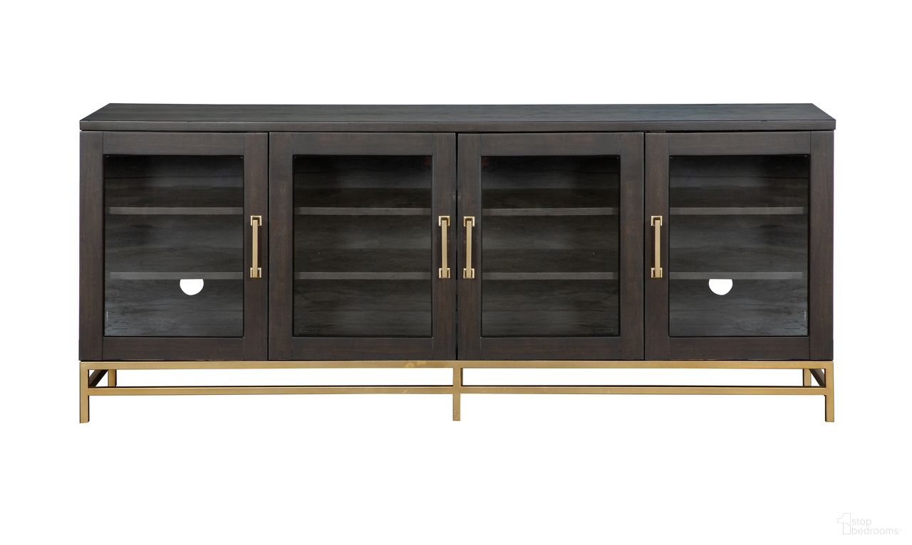 The appearance of Lindon Dark Small Console In Coffee Bean designed by Magnussen in the transitional interior design. This coffee bean piece of furniture  was selected by 1StopBedrooms from Lindon Collection to add a touch of cosiness and style into your home. Sku: E5570-05D. Material: Oak Veneer.