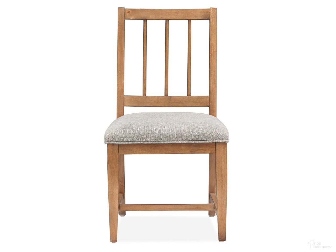 The appearance of Lindon Grey Upholstered Side Chair Set of 2 In Belgian Wheat designed by Magnussen in the transitional interior design. This grey piece of furniture  was selected by 1StopBedrooms from Lindon Collection to add a touch of cosiness and style into your home. Sku: D5570-62G. Material: Oak Veneer. Chair Type: Side Chair.