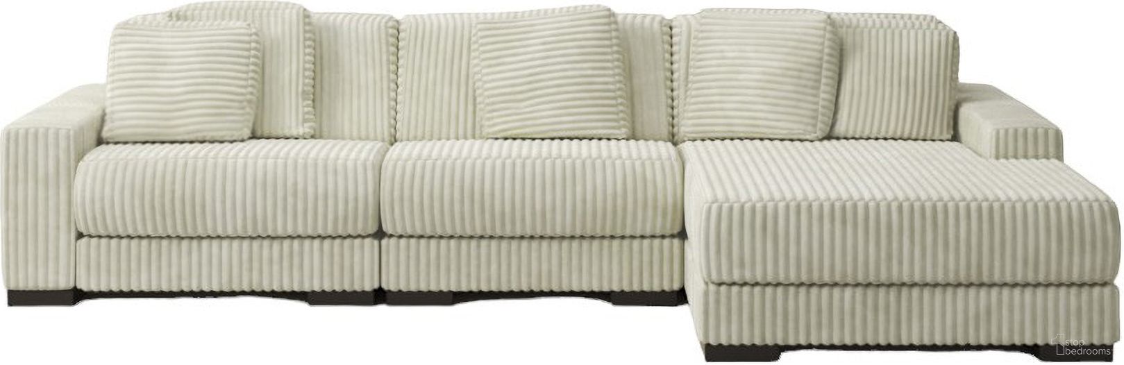 Lindyn 3-Piece RAF Sectional With Chaise In Ivory