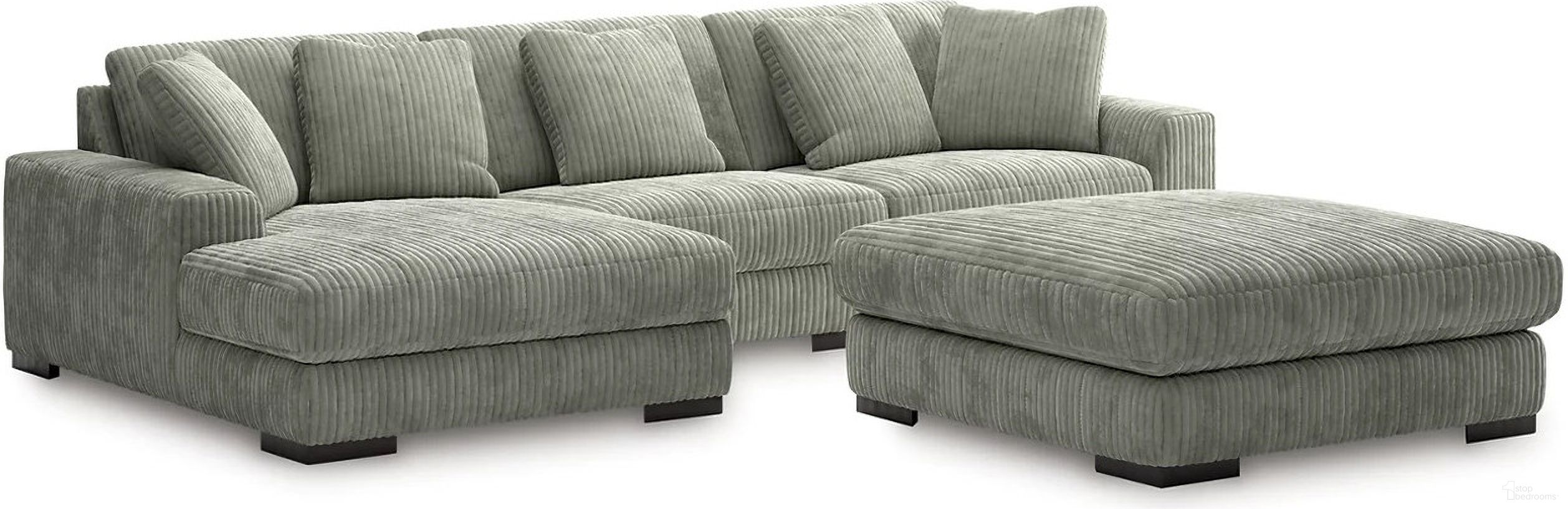 The appearance of Lindyn 3-Piece Sectional with Ottoman In Fog designed by Signature Design by Ashley in the modern / contemporary interior design. This fog piece of furniture was selected by 1StopBedrooms from Lindyn Collection to add a touch of cosiness and style into your home. Sku: 2110516;2110508;2110546;2110565. Material: Fabric.