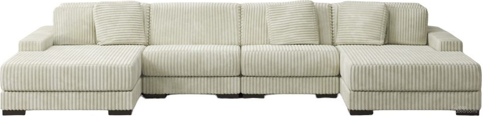 The appearance of Lindyn 4-Piece Chaise Sectional In Ivory designed by Signature Design by Ashley in the modern / contemporary interior design. This ivory piece of furniture was selected by 1StopBedrooms from Lindyn Collection to add a touch of cosiness and style into your home. Sku: 2110416;2110446;2110446;2110417. Material: Fabric. Layout: U-Shape.