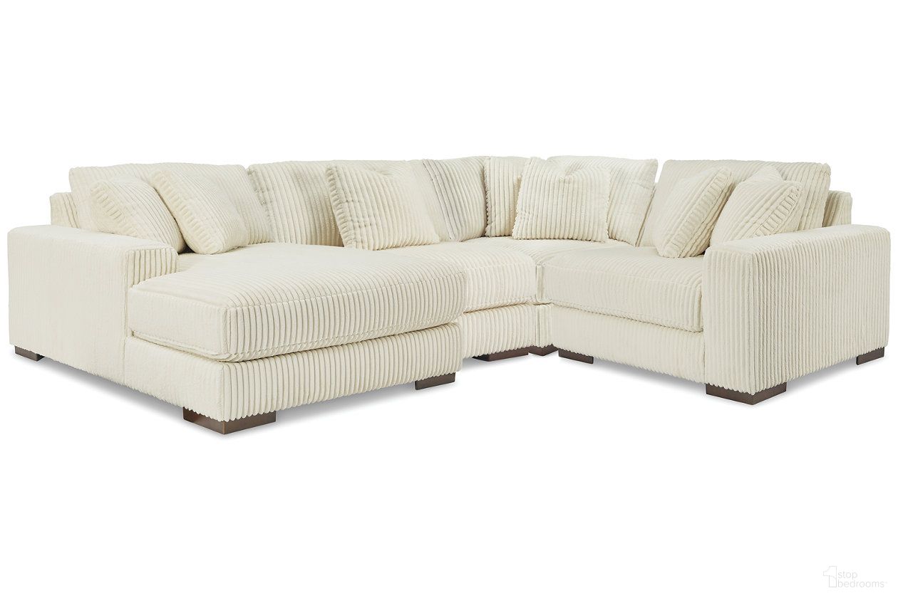 Lindyn 4-Piece Sectional with Chaise In Ivory