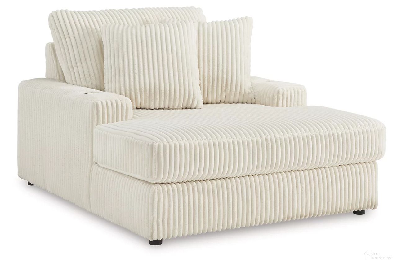 The appearance of Lindyn Chaise In Ivory designed by Signature Design by Ashley in the modern / contemporary interior design. This ivory piece of furniture was selected by 1StopBedrooms from Lindyn Collection to add a touch of cosiness and style into your home. Sku: 2110415. Material: Fabric.