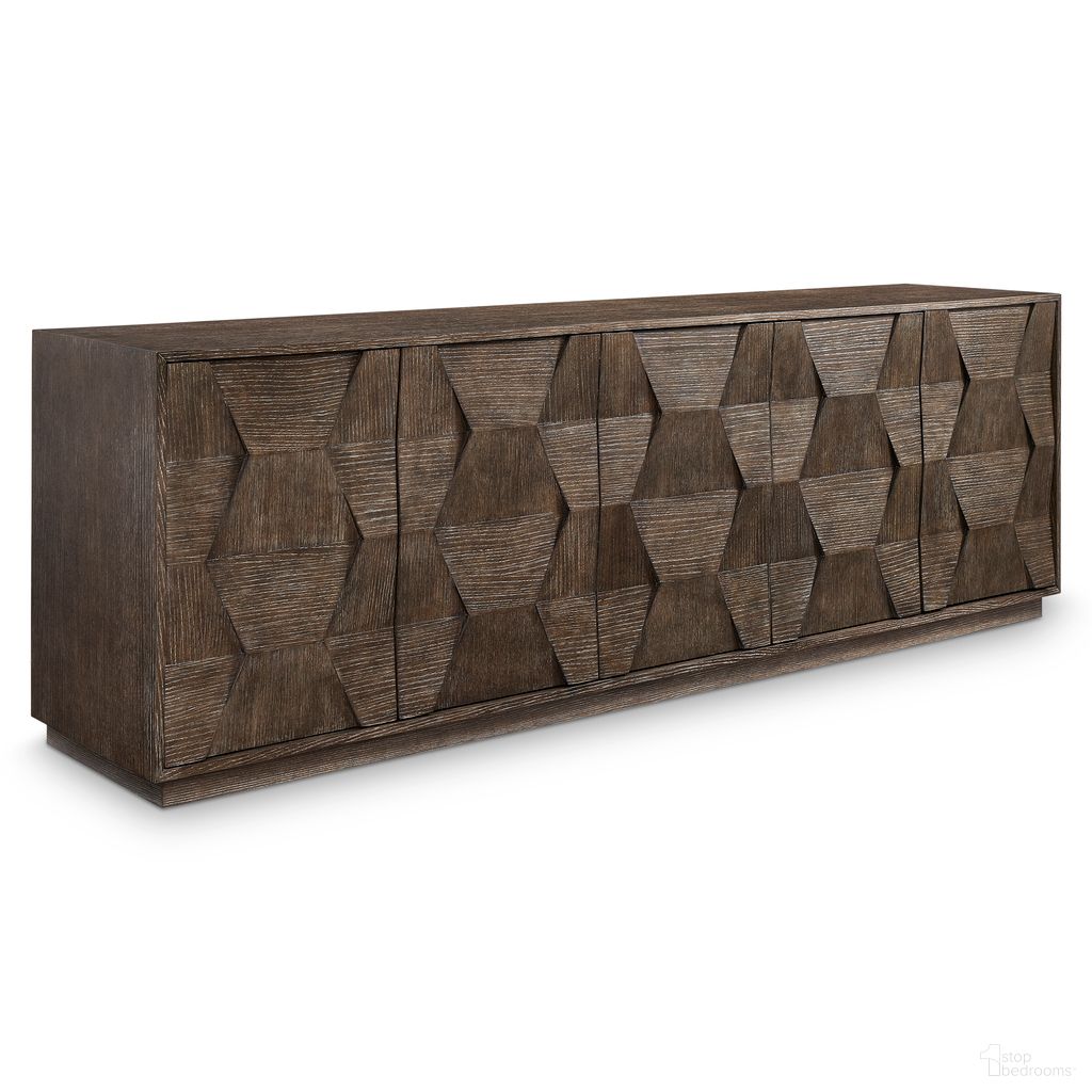 The appearance of Linea Entertainment Console in Cerused Charcoal Finish designed by Bernhardt in the modern / contemporary interior design. This cerused charcoal piece of furniture  was selected by 1StopBedrooms from Linea Collection to add a touch of cosiness and style into your home. Sku: 384870B. Material: Wood.