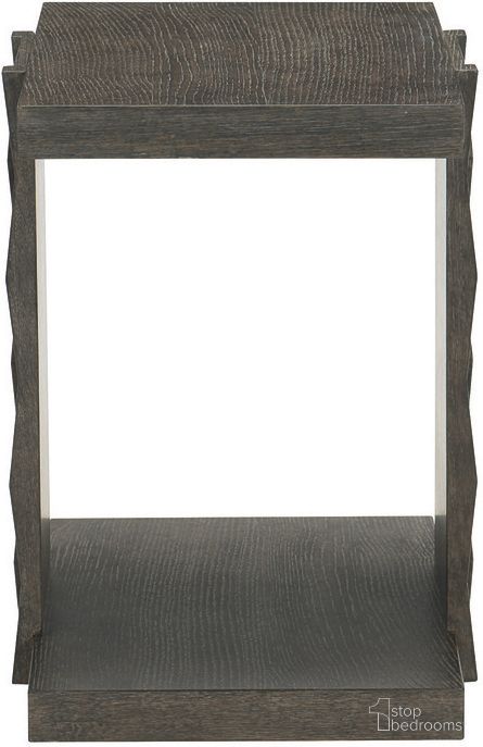 The appearance of Linea Open Base End Table designed by Bernhardt in the modern / contemporary interior design. This cerused charcoal piece of furniture  was selected by 1StopBedrooms from Linea Collection to add a touch of cosiness and style into your home. Sku: 384121B. Material: Wood.