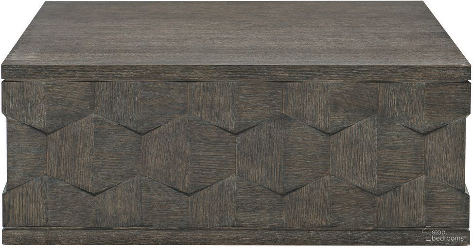 The appearance of Linea Square Cocktail Table designed by Bernhardt in the modern / contemporary interior design. This cerused charcoal piece of furniture  was selected by 1StopBedrooms from Linea Collection to add a touch of cosiness and style into your home. Sku: 384011B. Material: Wood.