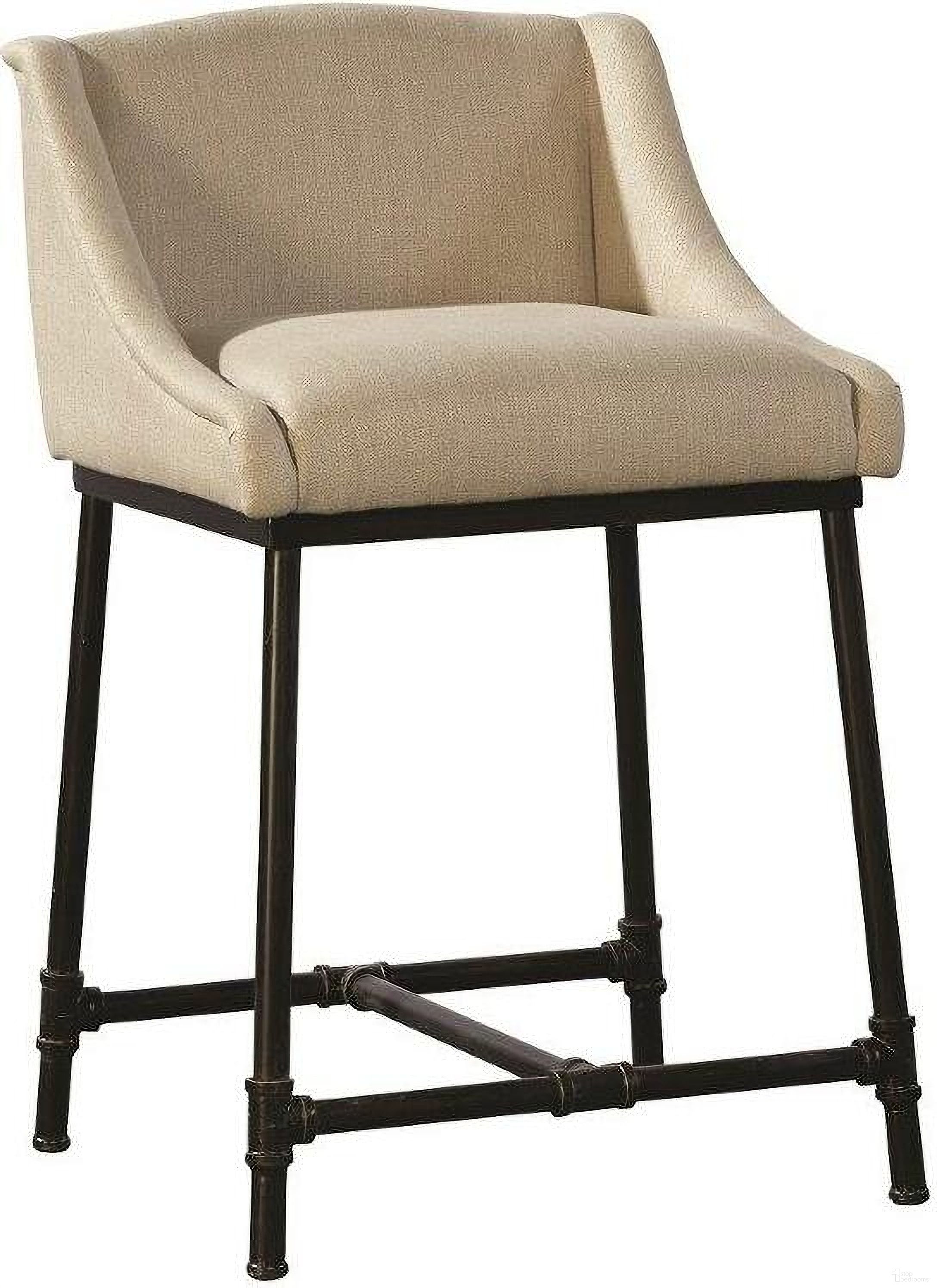 The appearance of Linen and Iron Pipe Counter Stool designed by Furniture Classics in the traditional interior design. This linen piece of furniture was selected by 1StopBedrooms from to add a touch of cosiness and style into your home. Sku: 20-344. Material: Iron.