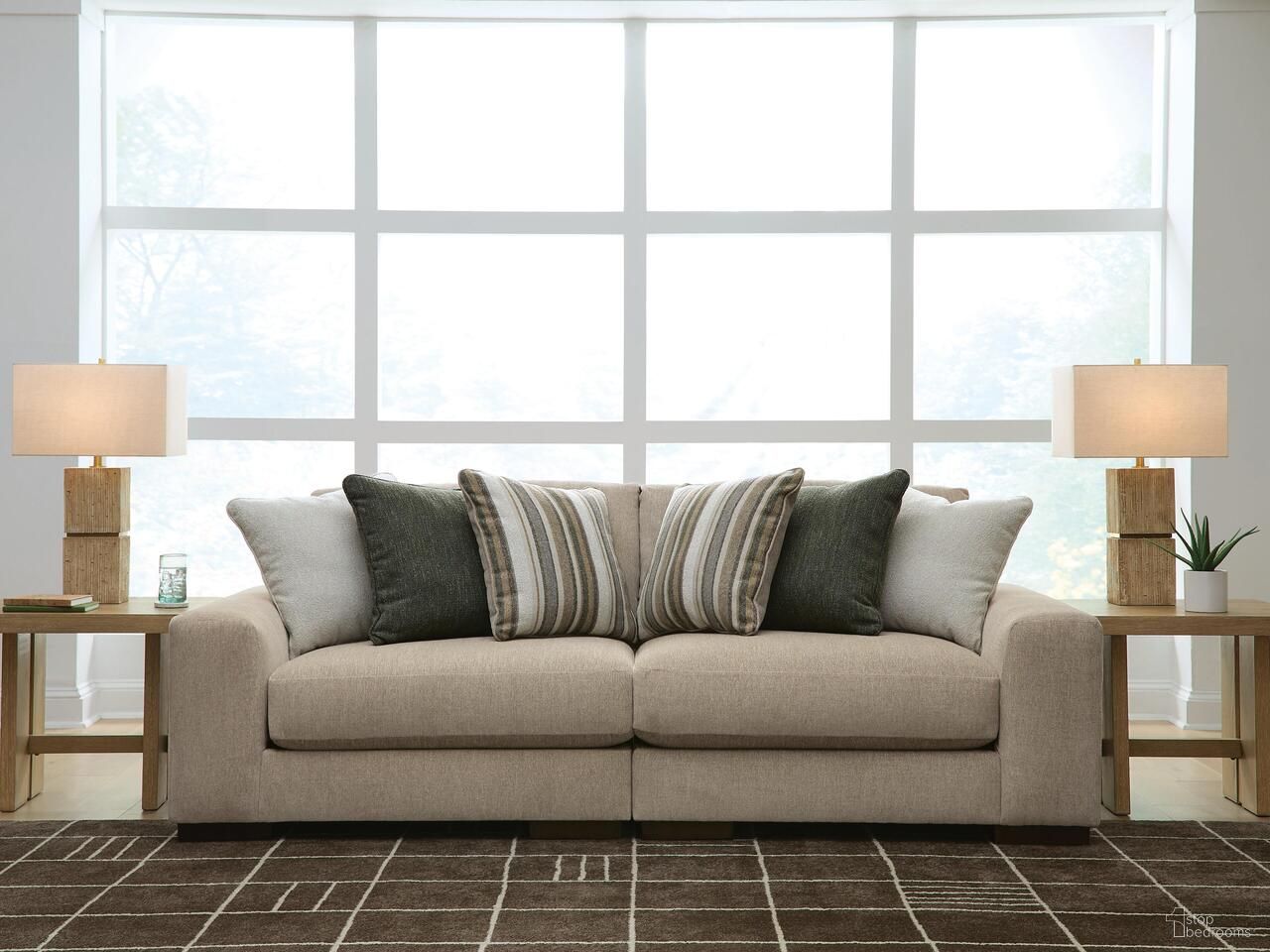 Linenhause 2-Piece Sectional Loveseat In Dune