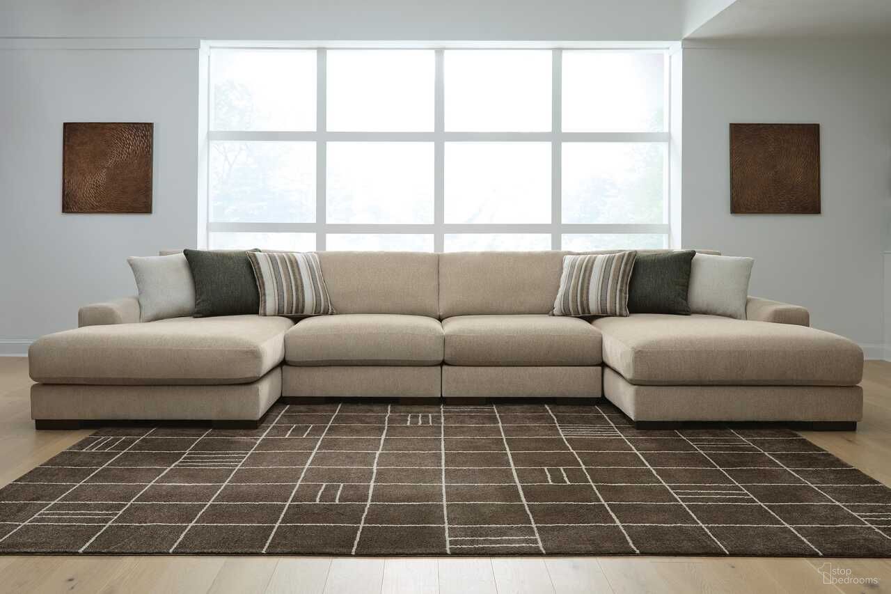 Linenhause 4-Piece Double Chaise Sectional In Dune