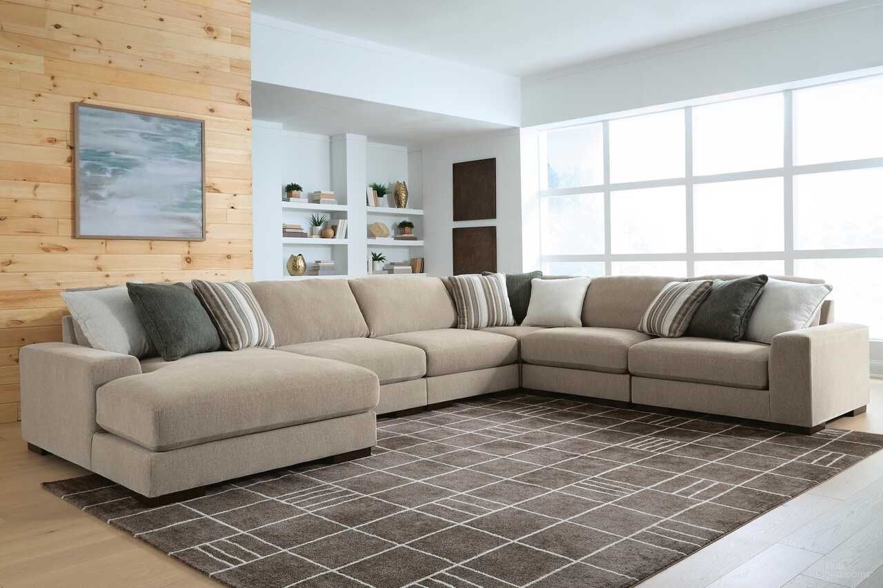 Linenhause 6-Piece Sectional with Chaise In Dune