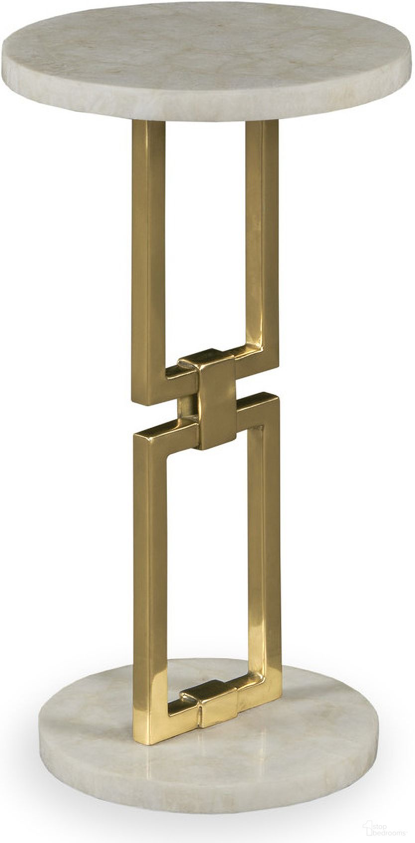 Links Accent Table In Antique Brass