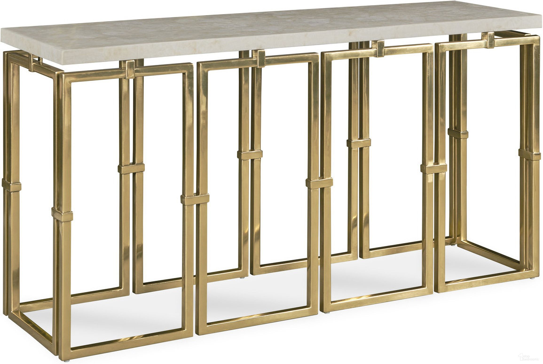 The appearance of Links Console Table In Antique Brass designed by Century Furniture in the modern / contemporary interior design. This antique brass piece of furniture was selected by 1StopBedrooms from Grand Tour Furniture Collection to add a touch of cosiness and style into your home. Sku: SF5988. Material: Stone.