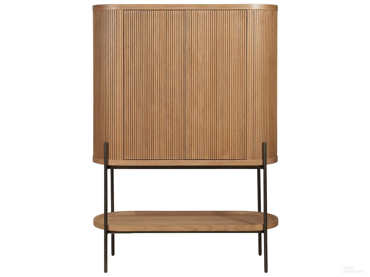 The appearance of Linnea Bar Cabinet In Natural Oak designed by Universal in the modern / contemporary interior design. This natural oak piece of furniture was selected by 1StopBedrooms from Modern Collection to add a touch of cosiness and style into your home. Sku: U352E690. Material: Wood.