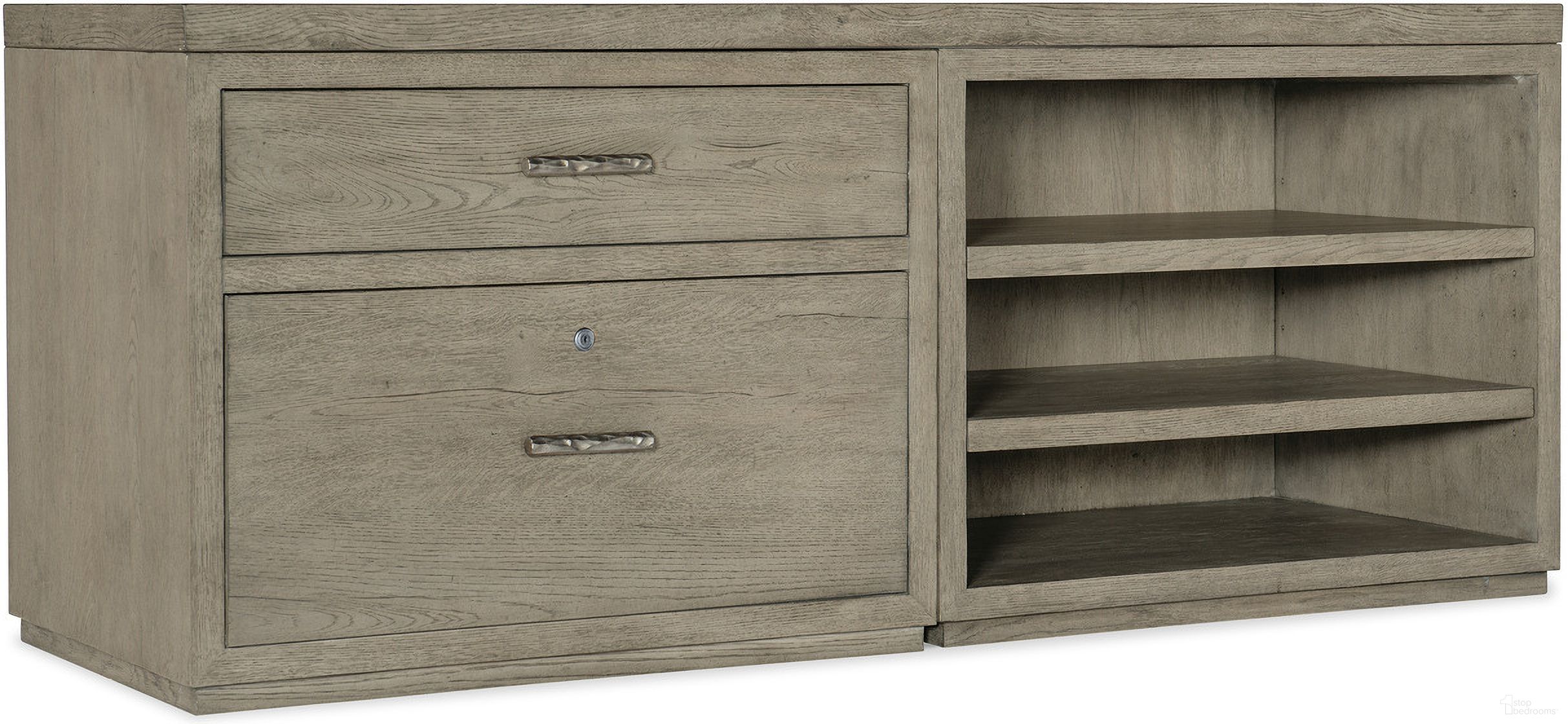 Linville Falls 72 Inch Credenza With Lateral File And Open Desk Cabinet