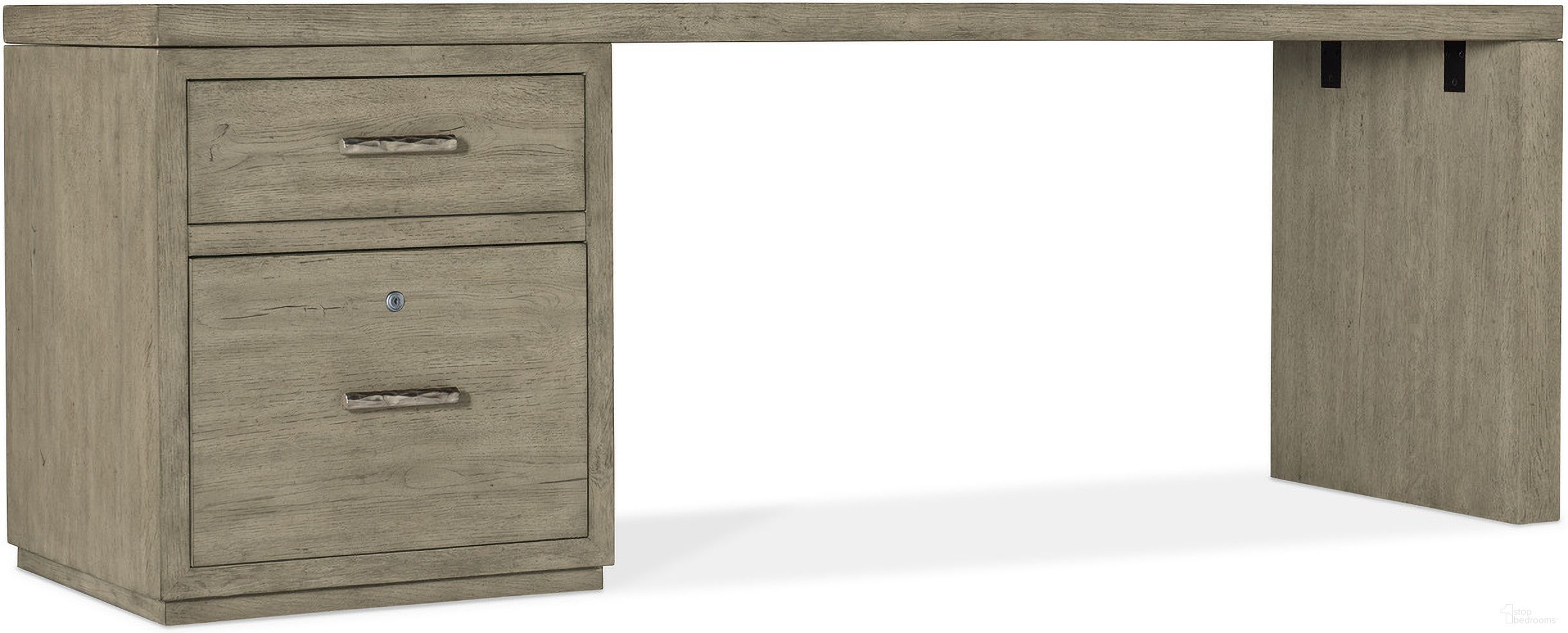 The appearance of Linville Falls 84 Inch Desk With One File designed by Hooker in the transitional interior design. This medium wood piece of furniture was selected by 1StopBedrooms from Linville Falls Collection to add a touch of cosiness and style into your home. Sku: 6150-10061-85;6150-10084-85;6150-10416-85. Material: Oak Veneer.