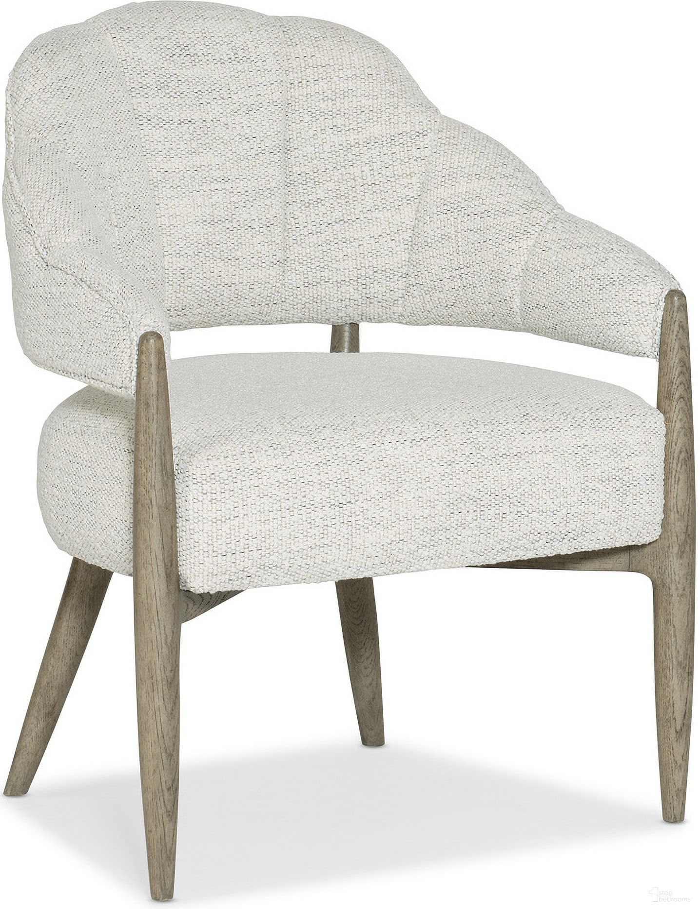 The appearance of Linville Falls Bynum Bluff Accent Chair In Beige designed by Hooker in the transitional interior design. This beige piece of furniture  was selected by 1StopBedrooms from Linville Falls Collection to add a touch of cosiness and style into your home. Sku: 6150-52001-85. Material: Veneer.