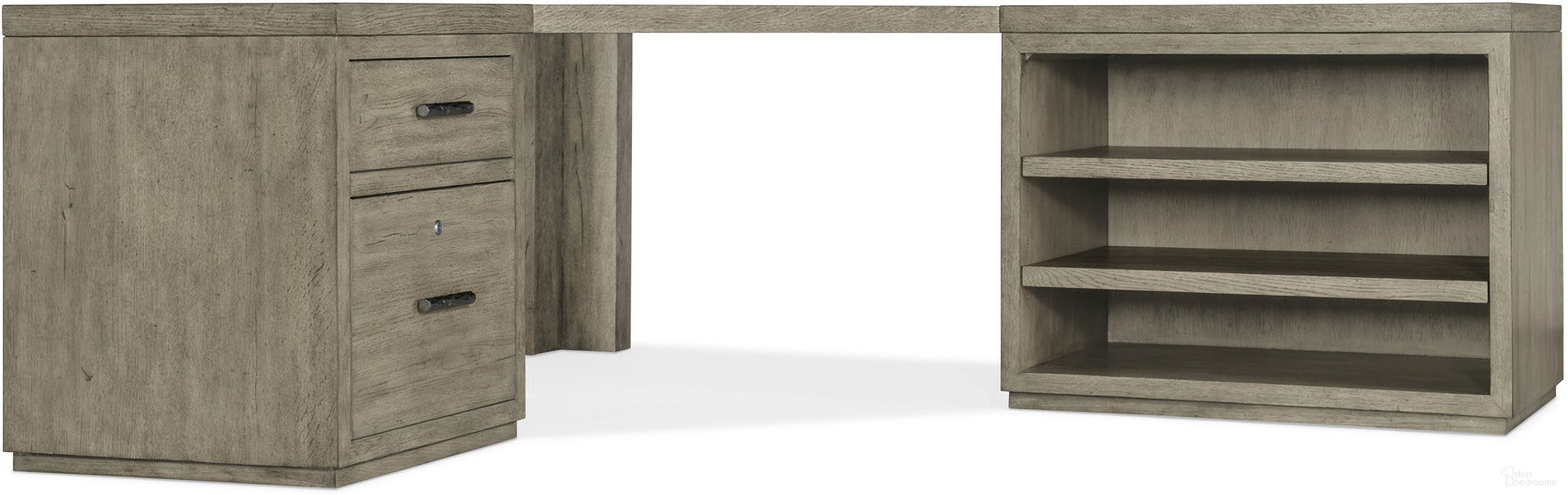 The appearance of Linville Falls Corner Desk With File And Open Desk Cabinet designed by Hooker in the transitional interior design. This medium wood piece of furniture was selected by 1StopBedrooms from Linville Falls Collection to add a touch of cosiness and style into your home. Sku: 6150-10024-85;6150-10036-85;6150-10049-85;6150-10413-85;6150-10416-85. Material: Oak Veneer.