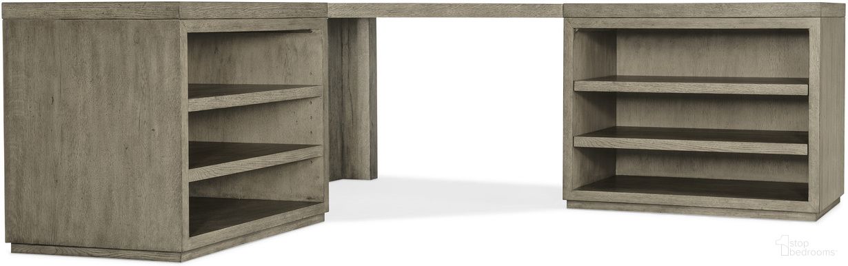 The appearance of Linville Falls Corner Desk With Two Open Desk Cabinets designed by Hooker in the transitional interior design. This medium wood piece of furniture  was selected by 1StopBedrooms from Linville Falls Collection to add a touch of cosiness and style into your home. Sku: 6150-10036-85;6150-10036-85;6150-10049-85;6150-10413-85;6150-10413-85. Material: Oak Veneer.
