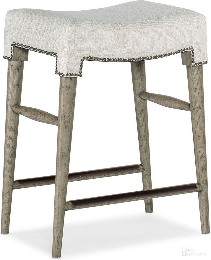 The appearance of Linville Falls Green Valley Counter Stool designed by Hooker in the transitional interior design. This beige piece of furniture was selected by 1StopBedrooms from Linville Falls Collection to add a touch of cosiness and style into your home. Sku: 6150-75451-85. Material: Fabric.