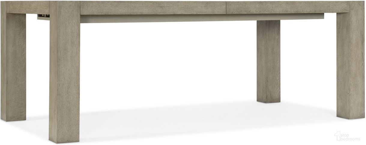 The appearance of Linville Falls North Fork Rectangle Dining Table With 1-24 Inch Leaf designed by Hooker in the transitional interior design. This medium wood piece of furniture was selected by 1StopBedrooms from Linville Falls Collection to add a touch of cosiness and style into your home. Sku: 6150-75200-85. Table Base Style: Legs. Table Top Shape: Rectangular. Size: 42" x 82". Material: Oak Veneer.