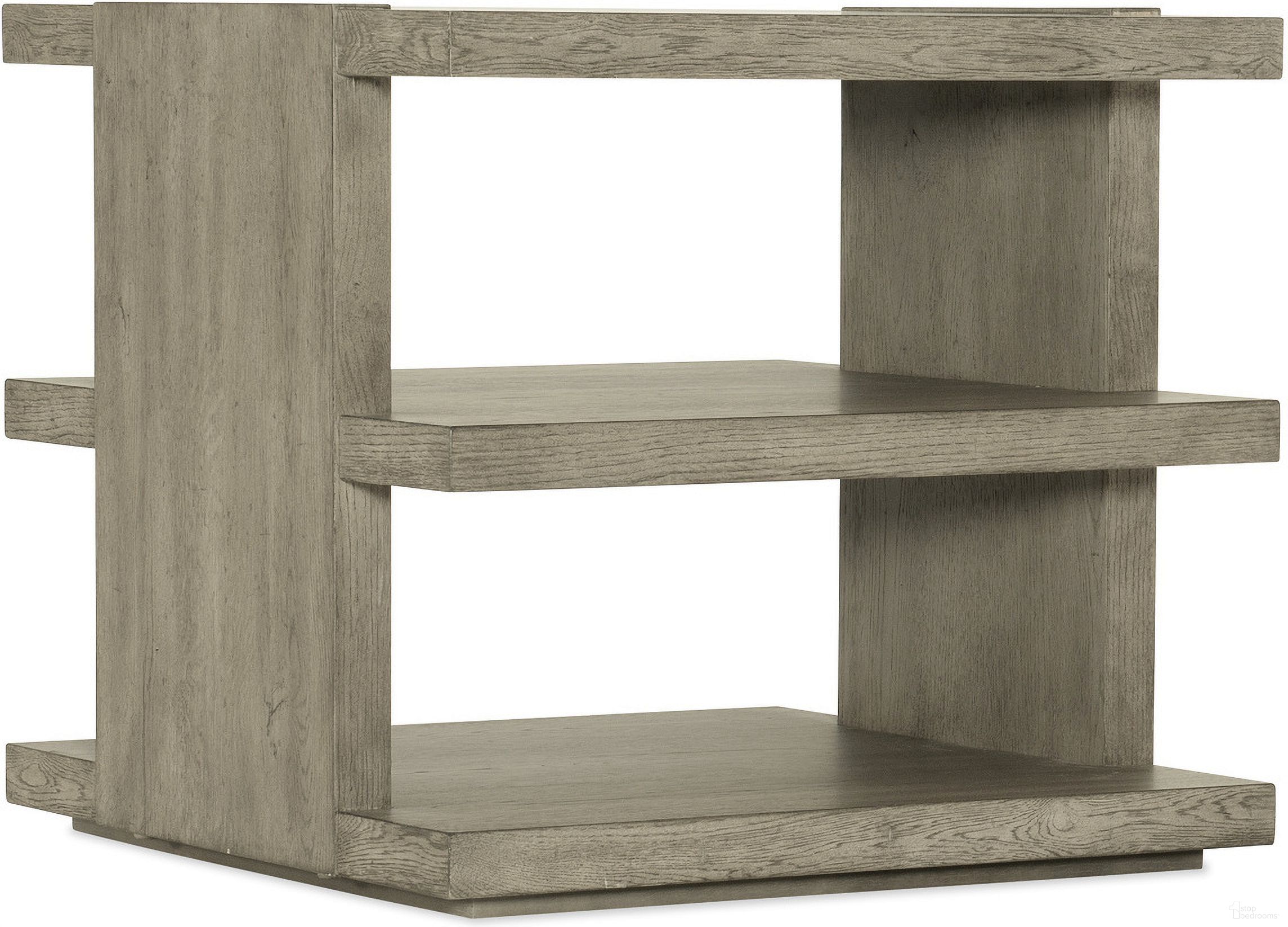 The appearance of Linville Falls Overlook Trails End Table designed by Hooker in the transitional interior design. This medium wood piece of furniture was selected by 1StopBedrooms from Linville Falls Collection to add a touch of cosiness and style into your home. Sku: 6150-80113-85. Material: Oak Veneer.