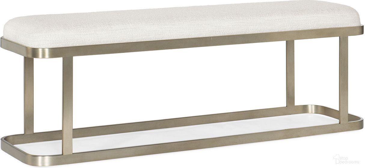 The appearance of Linville Falls River Branch Upholstered Bench designed by Hooker in the transitional interior design. This beige piece of furniture  was selected by 1StopBedrooms from Linville Falls Collection to add a touch of cosiness and style into your home. Sku: 6150-90019-95. Material: Metal.