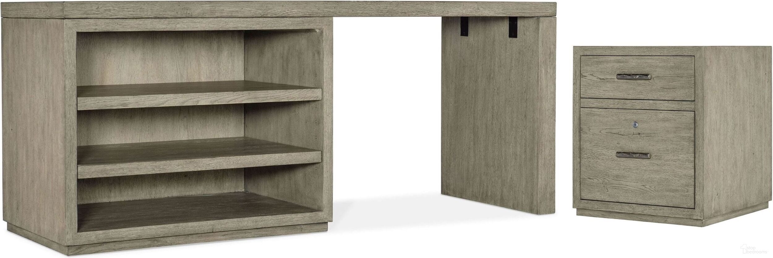 The appearance of Linville Falls Medium Wood 72 Inch Home Office Set with Open Desk Cabinet designed by Hooker in the transitional interior design. This medium wood piece of furniture was selected by 1StopBedrooms from Linville Falls Collection to add a touch of cosiness and style into your home. Sku: 6150-10061-85;6150-10072-85;6150-10413-85;6150-10416-85. Material: Wood Veneer.
