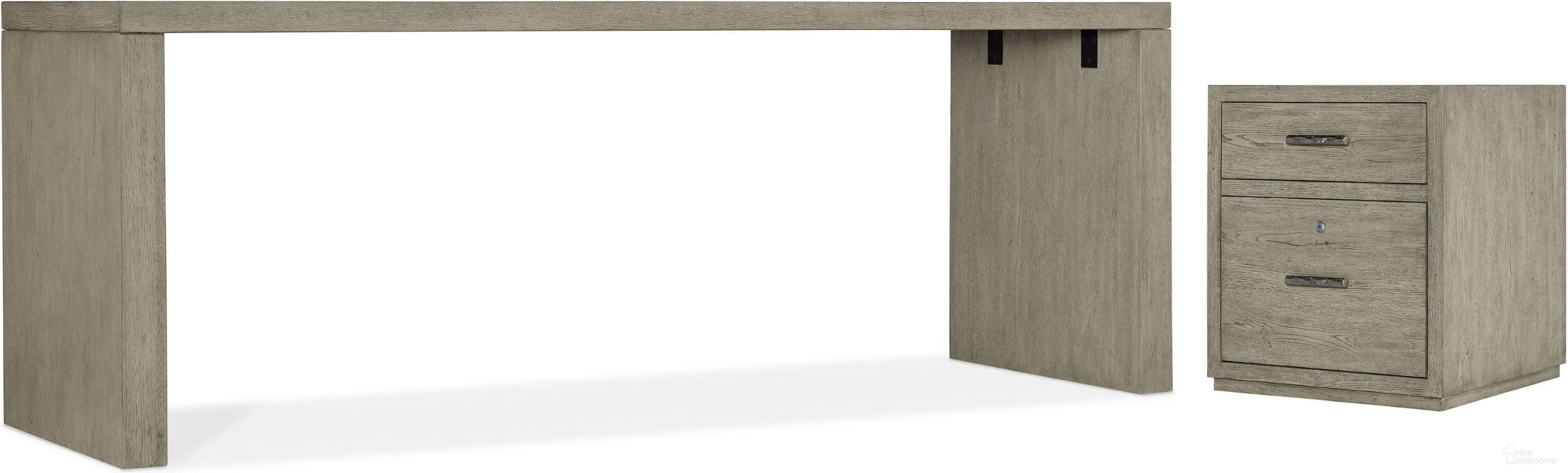 The appearance of Linville Falls Medium Wood 84 Inch Home Office Set designed by Hooker in the transitional interior design. This medium wood piece of furniture was selected by 1StopBedrooms from Linville Falls Collection to add a touch of cosiness and style into your home. Sku: 6150-10061-85;6150-10084-85;6150-10416-85. Material: Wood Veneer.