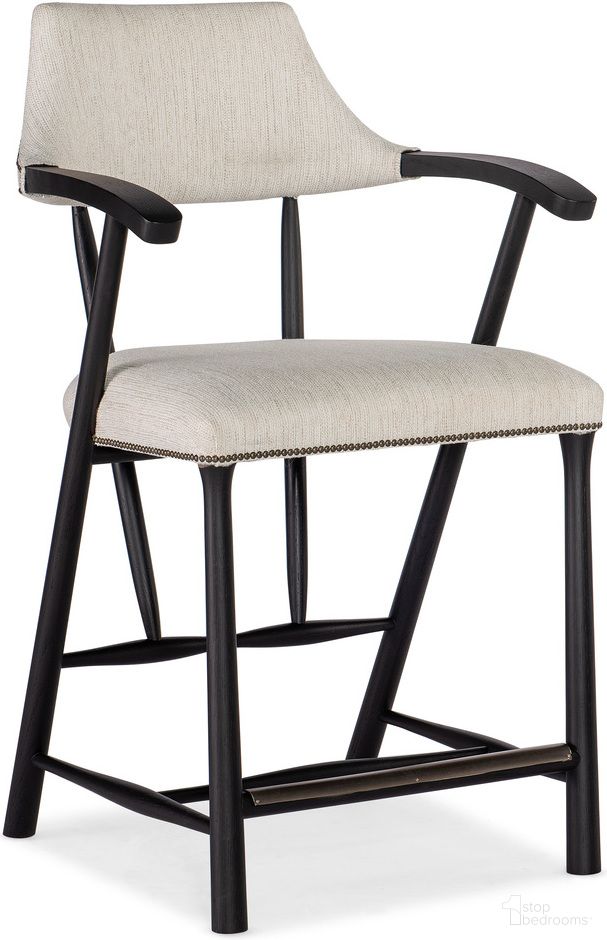 The appearance of Linville Falls Stack Rock Counter Stool In Beige designed by Hooker in the transitional interior design. This black piece of furniture was selected by 1StopBedrooms from Linville Falls Collection to add a touch of cosiness and style into your home. Sku: 6150-75350-99. Material: Fabric.