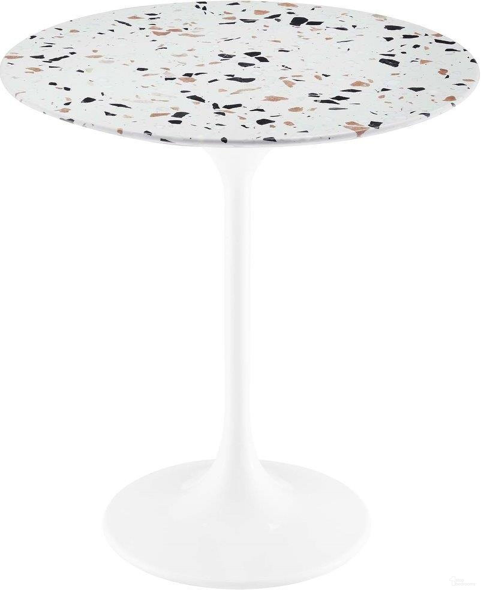 The appearance of Lippa 20 Inch Round Terrazzo Side Table In White designed by Modway in the modern / contemporary interior design. This off white piece of furniture was selected by 1StopBedrooms from Lippa Collection to add a touch of cosiness and style into your home. Sku: EEI-4564-TOP;EEI-4773-WHI-BASE. Material: Stainless Steel.