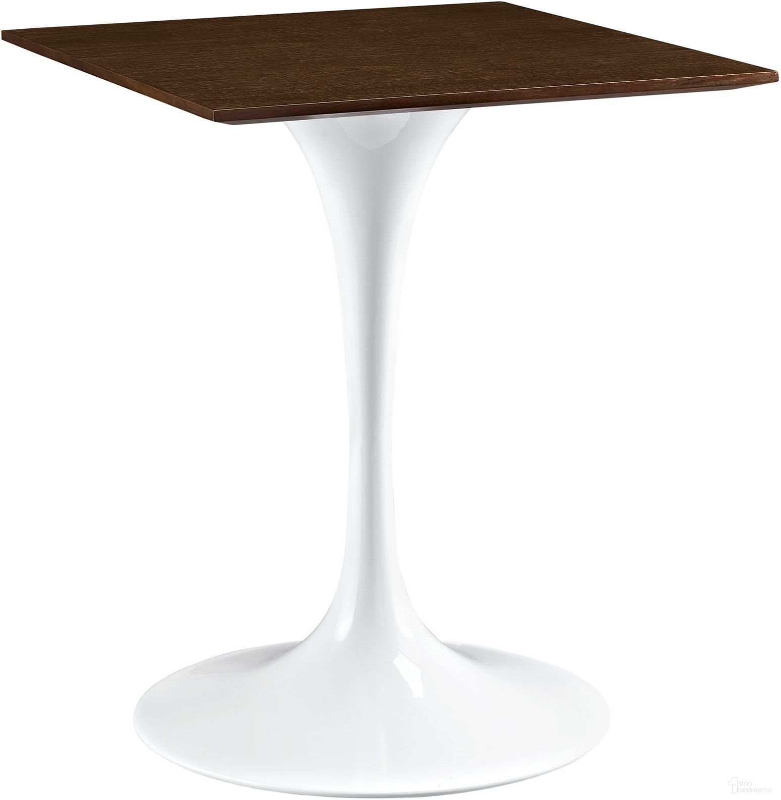 Lippa 24 Inch Wood Dining Table In Walnut