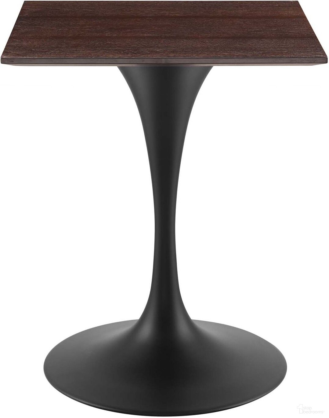 The appearance of Lippa 24 Inch Wood Square Dining Table In Walnut and Black designed by Modway in the modern / contemporary interior design. This walnut and black piece of furniture  was selected by 1StopBedrooms from Lippa Collection to add a touch of cosiness and style into your home. Sku: EEI-3447-BLK-BASE;EEI-4056-CHE-TOP. Table Base Style: Pedestal. Table Top Shape: Square. Material: Wood. Size: 24" x 24".