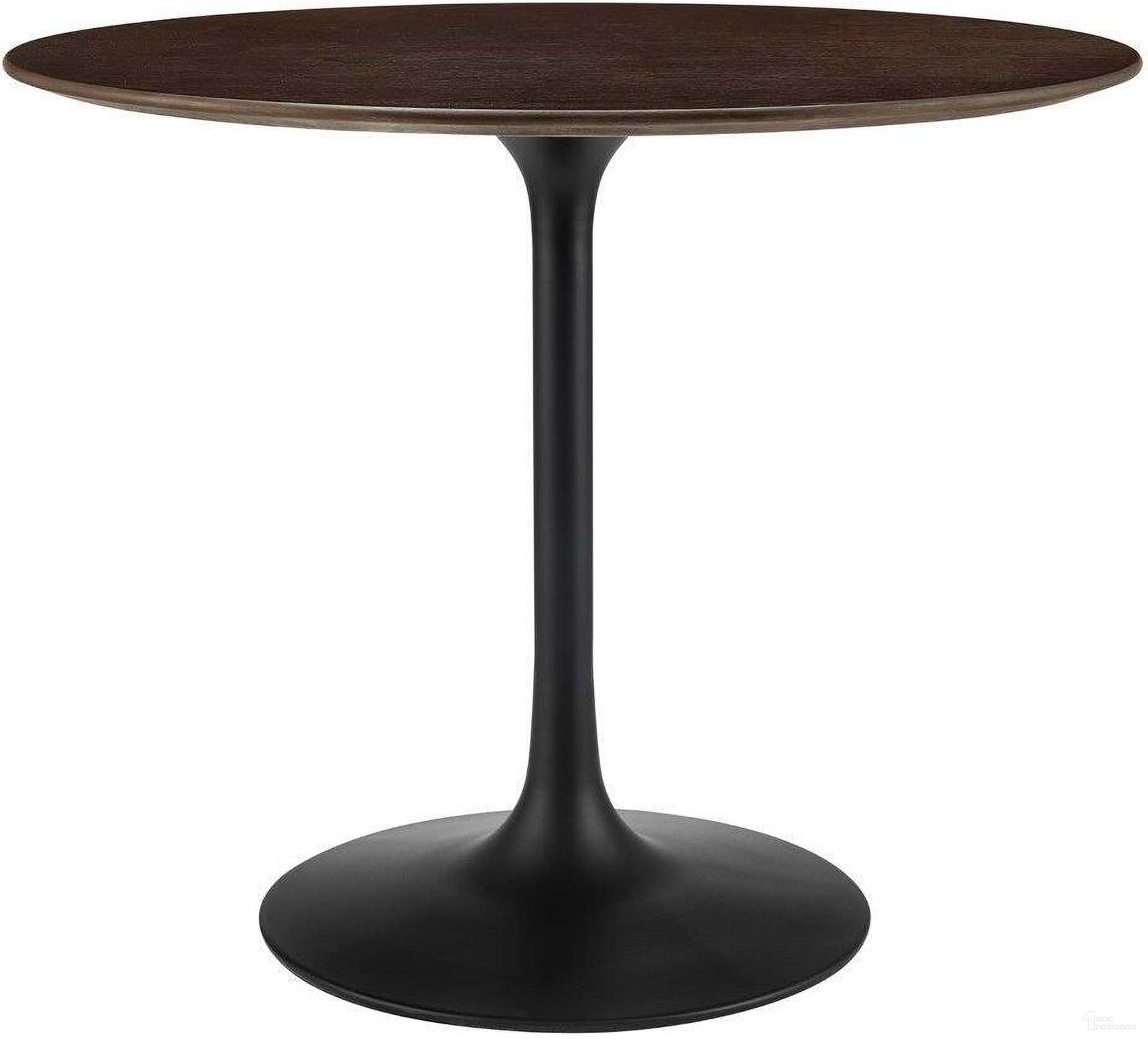 The appearance of Lippa 36 Inch Wood Dining Table In Walnut and Black designed by Modway in the modern / contemporary interior design. This walnut and black piece of furniture was selected by 1StopBedrooms from Lippa Collection to add a touch of cosiness and style into your home. Sku: EEI-3447-BLK-BASE;EEI-4049-CHE-TOP. Table Base Style: Pedestal. Table Top Shape: Round. Material: Wood. Size: 36".