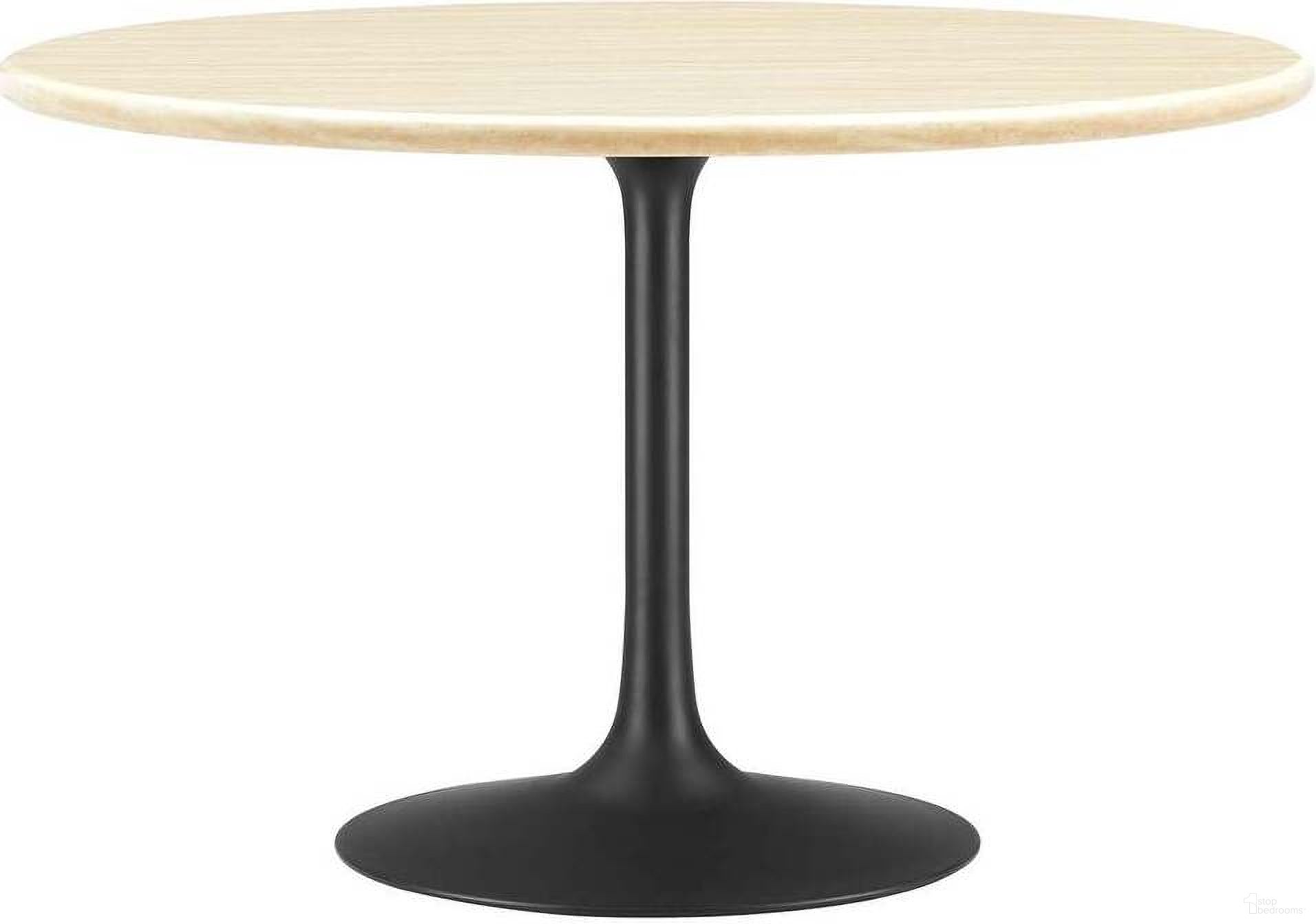 Lippa 48 Inch Artificial Round Dining Table In Black