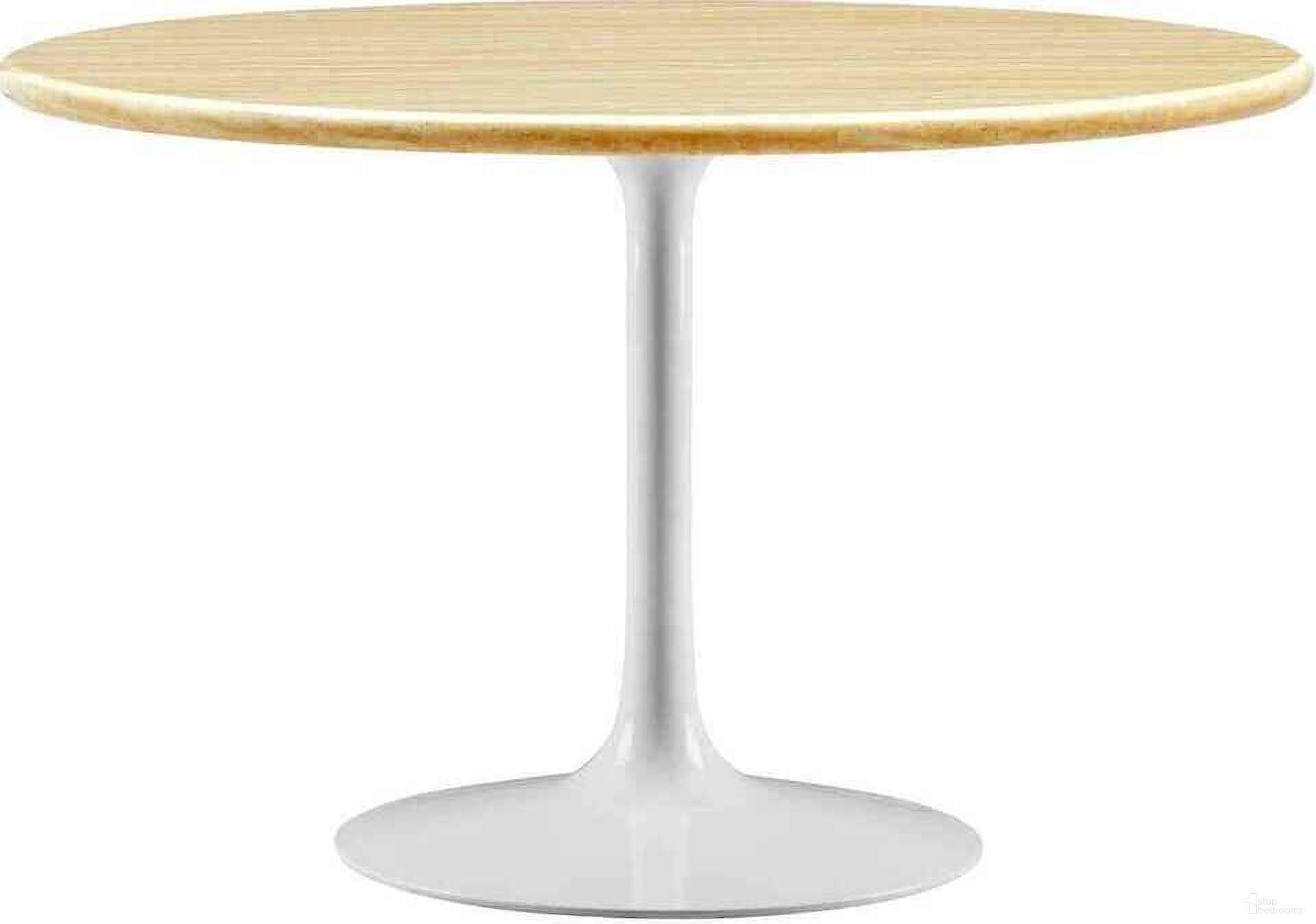 Lippa 48 Inch Artificial Round Dining Table In White