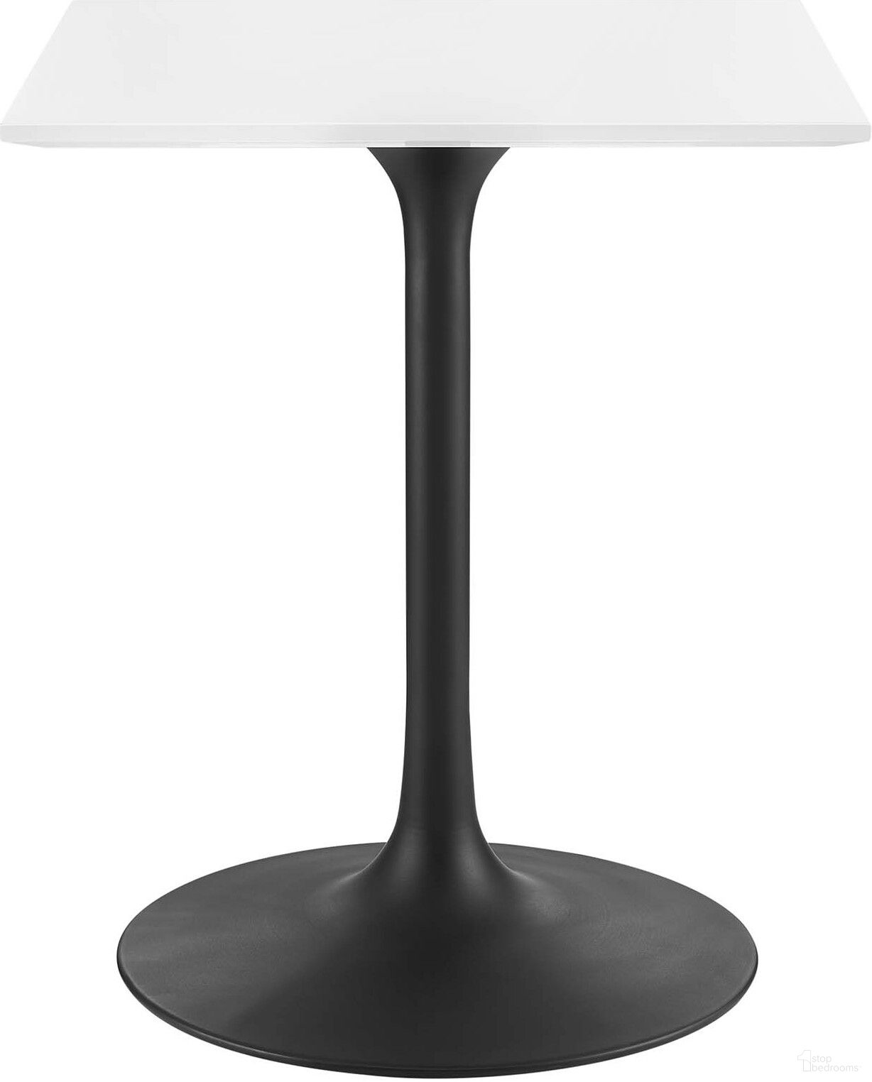 Lippa Black and White 24 Inch Square Wood Top Dining Table