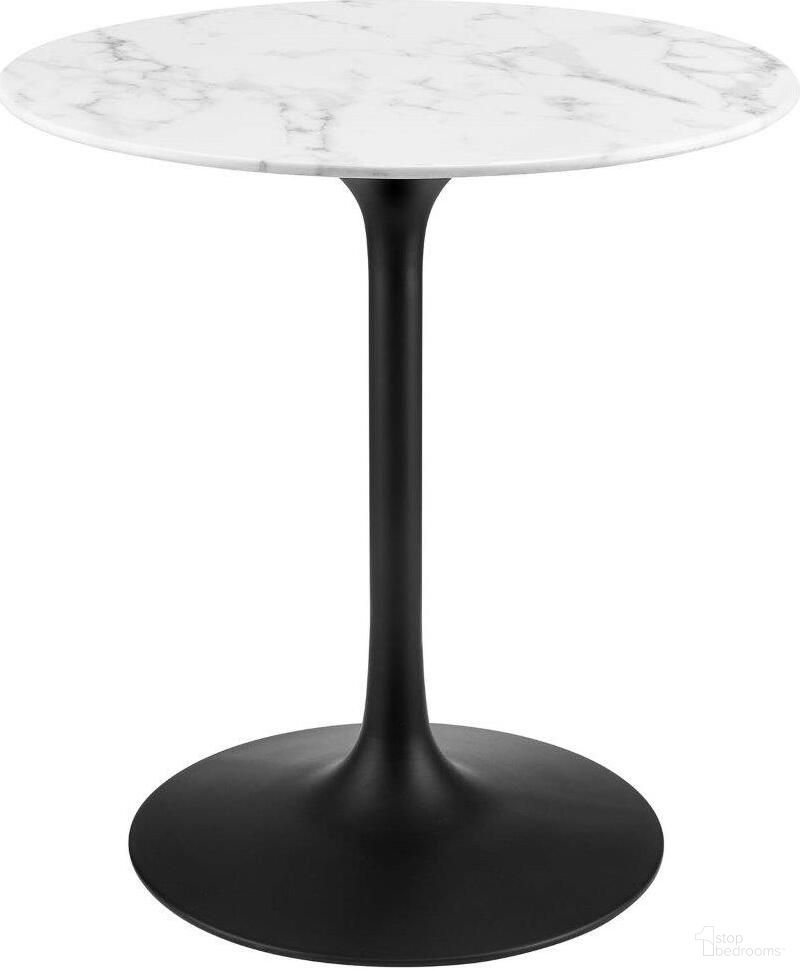 The appearance of Lippa Black and White 28 Inch Round Artificial Marble Dining Table designed by Modway in the modern / contemporary interior design. This black and white piece of furniture  was selected by 1StopBedrooms from Lippa Collection to add a touch of cosiness and style into your home. Sku: EEI-1128-WHI-TOP;EEI-3447-BLK-BASE. Table Base Style: Pedestal. Table Top Shape: Round. Material: Marble. Size: 28".