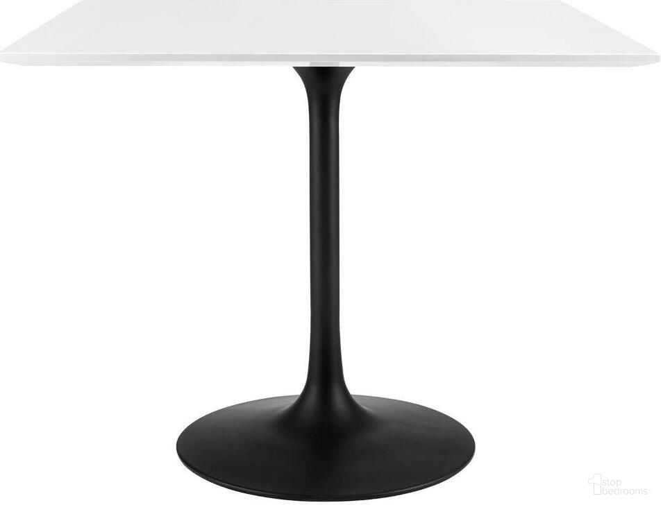 The appearance of Lippa Black and White 36 Inch Square Wood Top Dining Table designed by Modway in the modern / contemporary interior design. This black and white piece of furniture  was selected by 1StopBedrooms from Lippa Collection to add a touch of cosiness and style into your home. Sku: EEI-1124-WHI-TOP;EEI-3447-BLK-BASE. Table Base Style: Pedestal. Table Top Shape: Square. Material: MDF. Size: 36" x 36".
