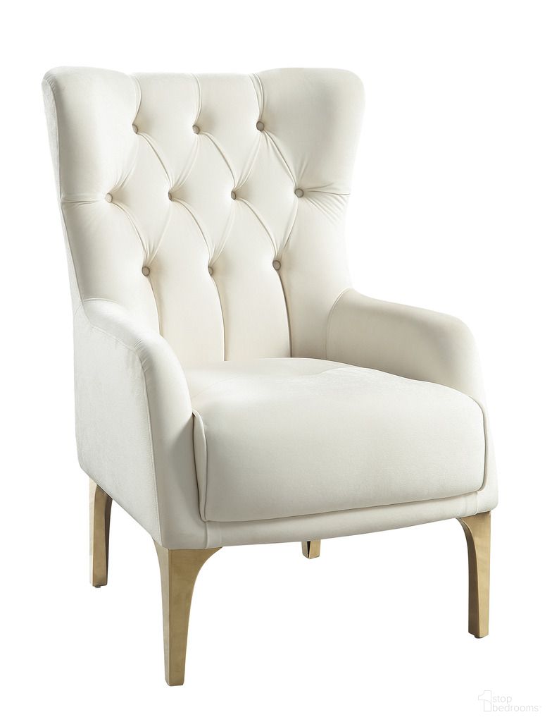 Lippa Chair In Gold and Off white
