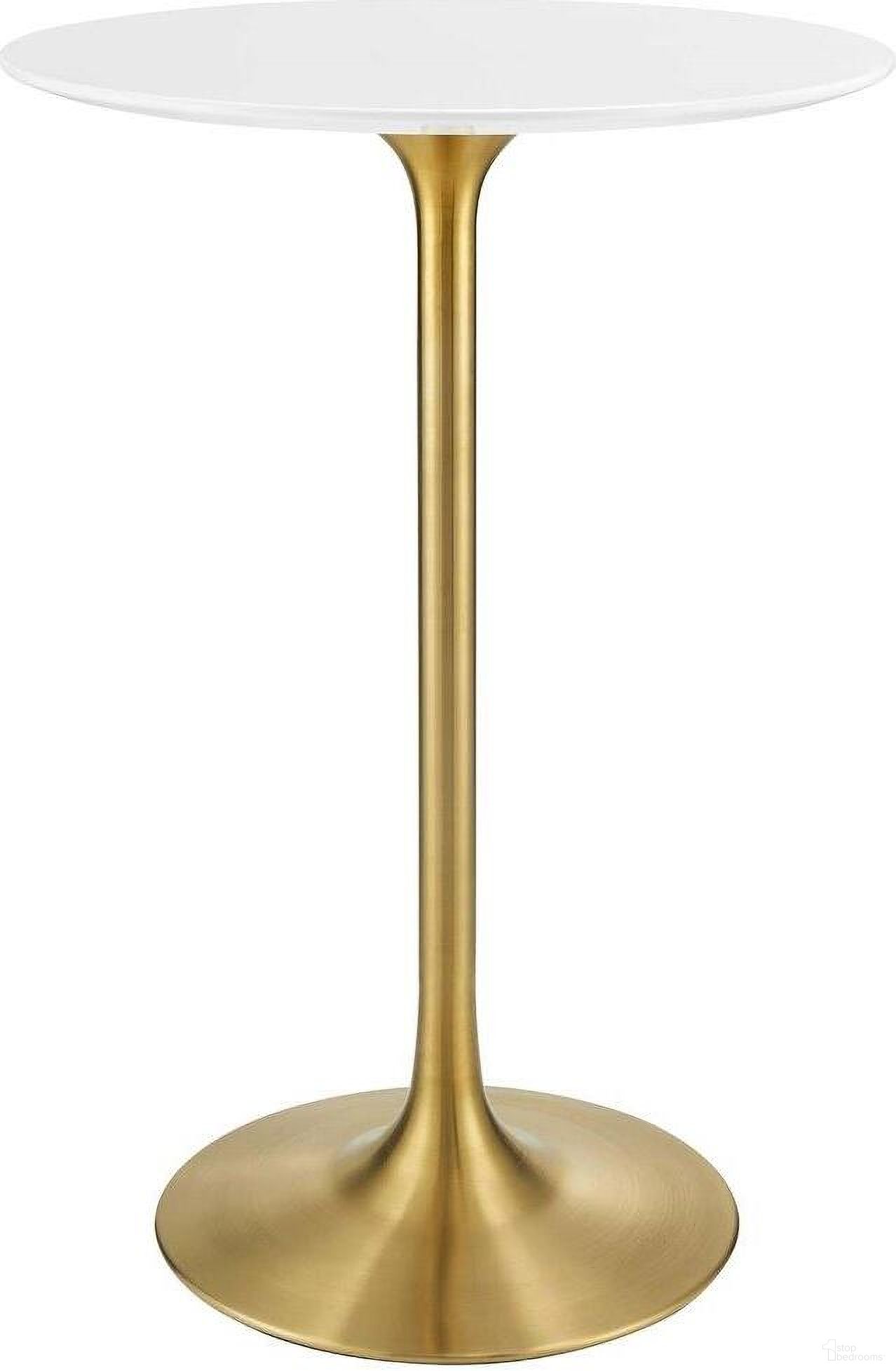The appearance of Lippa Gold and White 28 Inch Wood Top Bar Table designed by Modway in the modern / contemporary interior design. This gold and white piece of furniture was selected by 1StopBedrooms from Lippa Collection to add a touch of cosiness and style into your home. Sku: EEI-1115-WHI-TOP;EEI-3129-GLD-BASE. Table Top Shape: Round. Material: MDF.