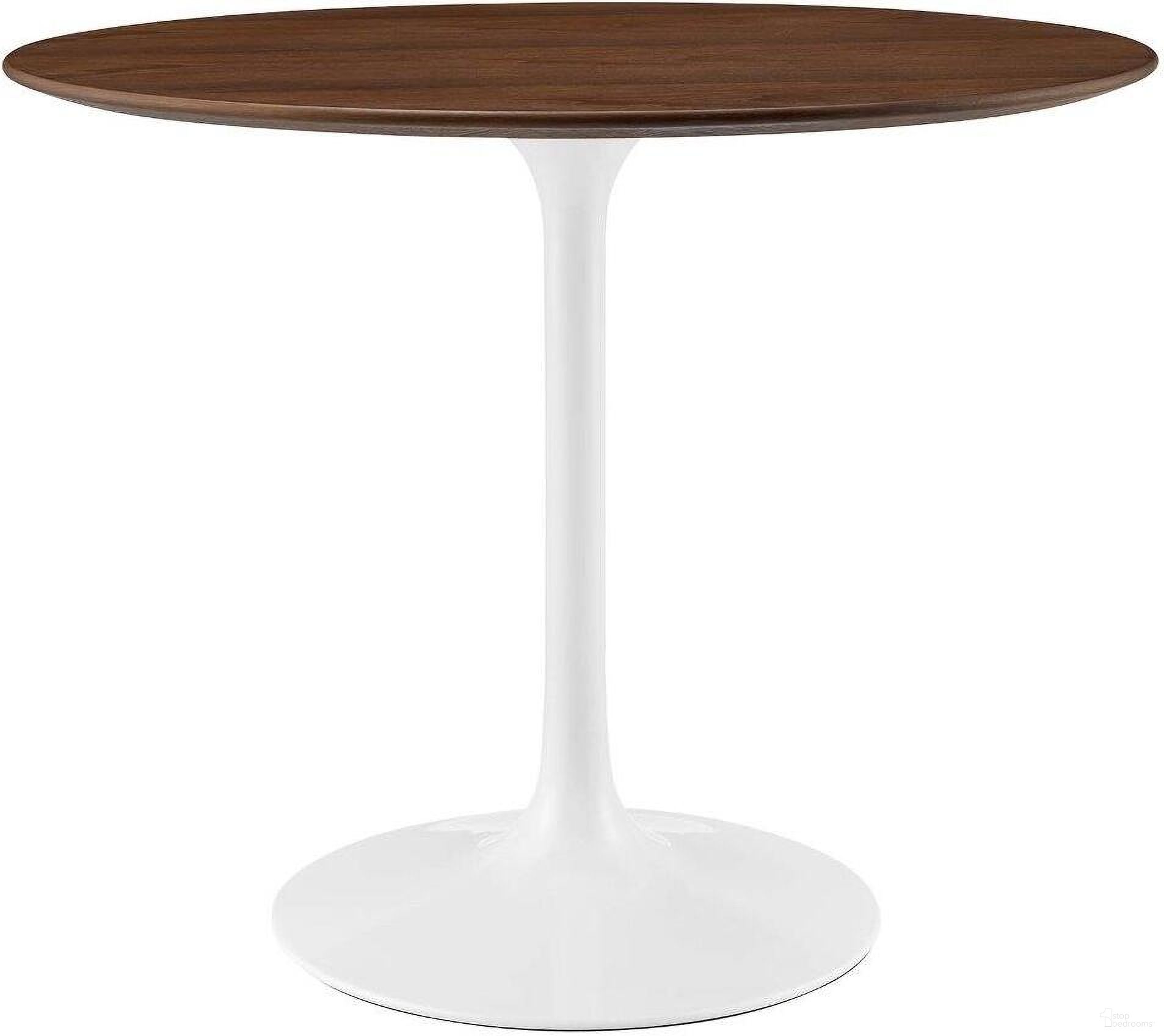 Lippa 36 Inch Round Walnut Dining Table