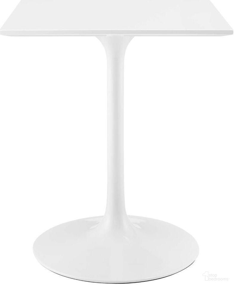 Lippa White 24 Inch Square Wood Top Dining Table