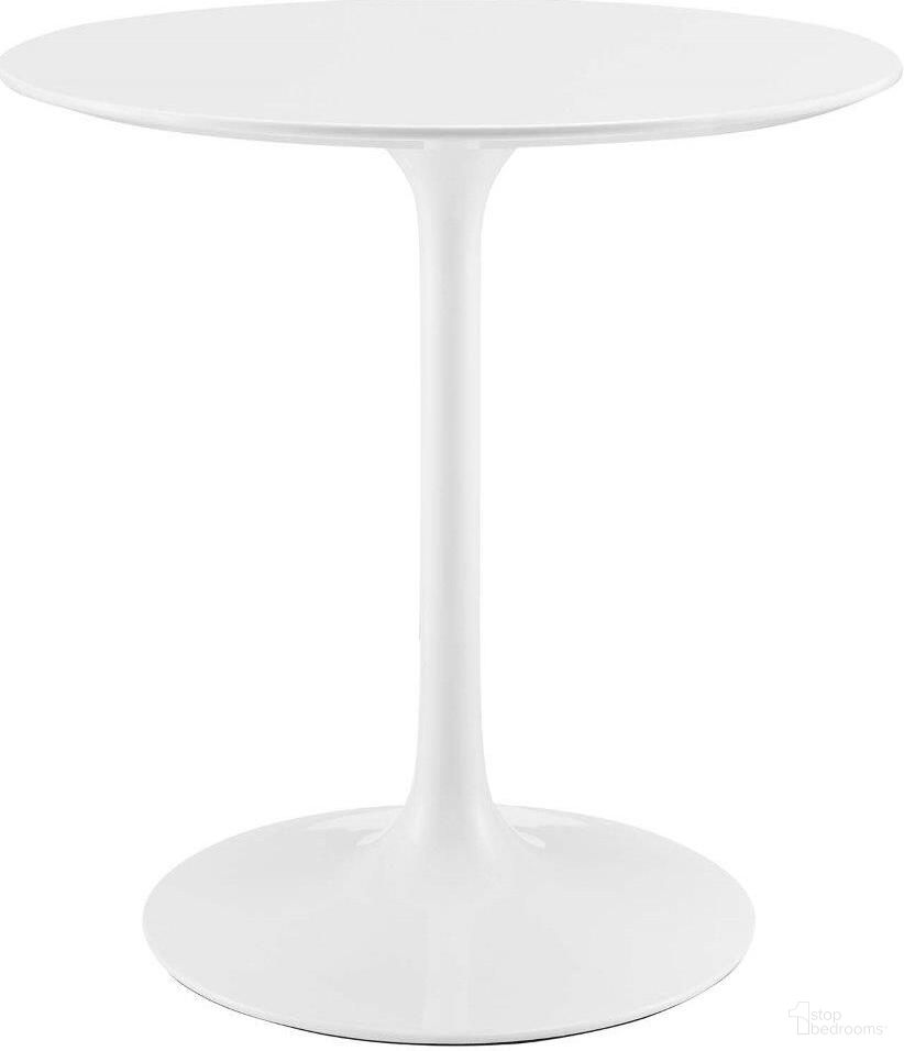 Lippa White 28 Inch Round Wood Top Dining Table